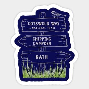 Cotswold Way National Trail, Cumbria, UK Distance Walk Sticker